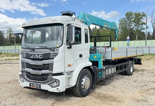 JAC N180 (МРМ 20т) КМУ HKTC HLC-8016 (8т) БОРТ 8,2×2,54×0,6